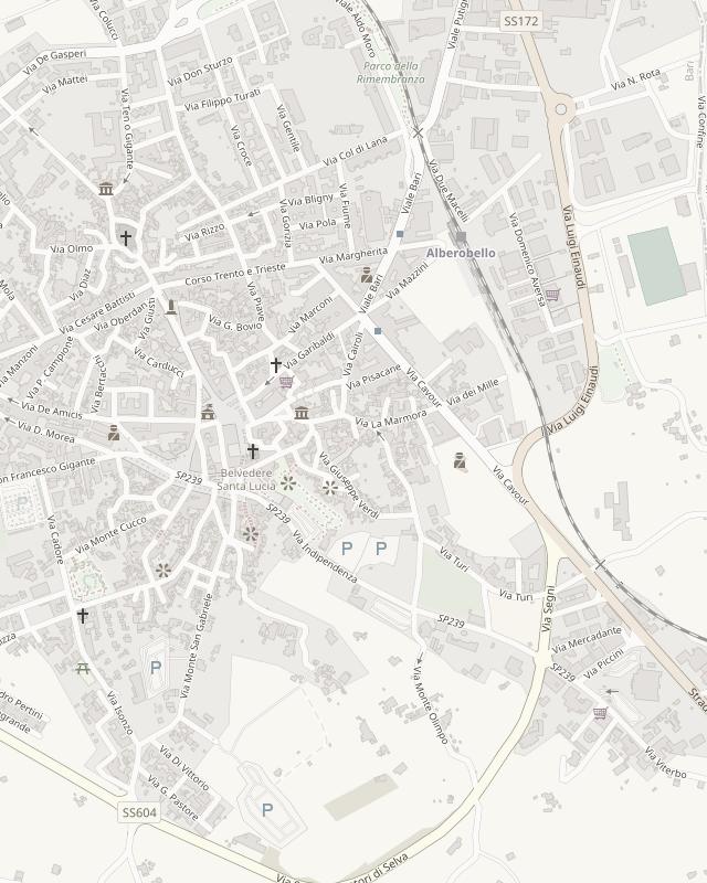 Alberobello vista dall’alto, con il trullo al centro